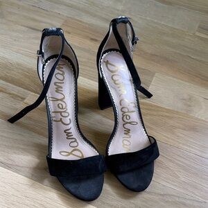 Sam Edelman Black Strappy Heels